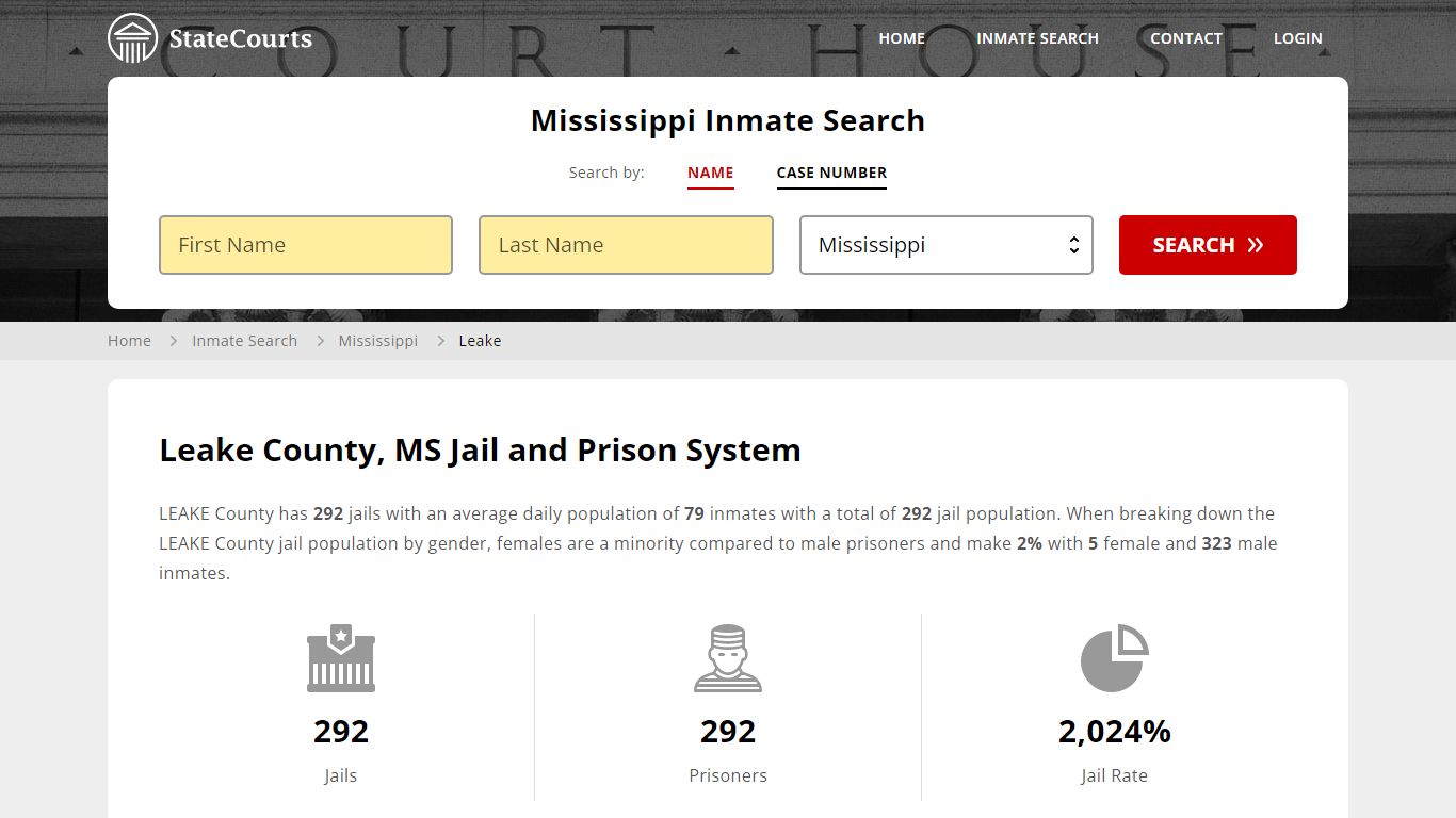 Leake County, MS Inmate Search - StateCourts